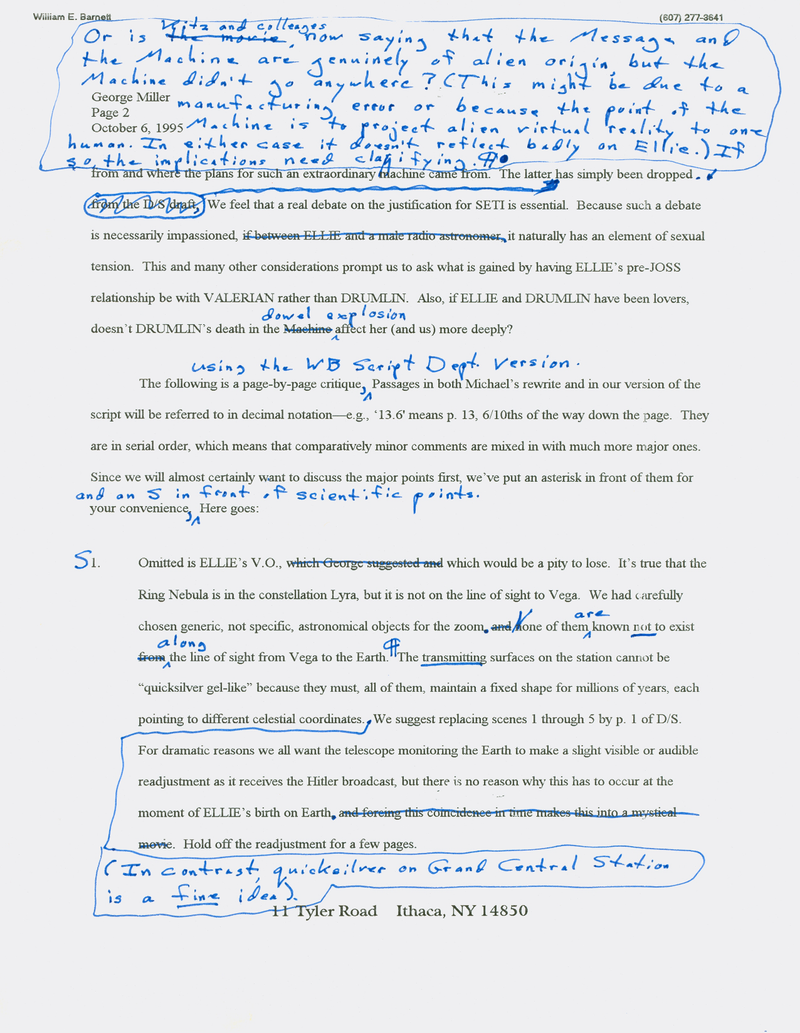 Illustration for article titled Read Carl Sagan's letter (politely) telling Warner Bros. their Contact script sucked